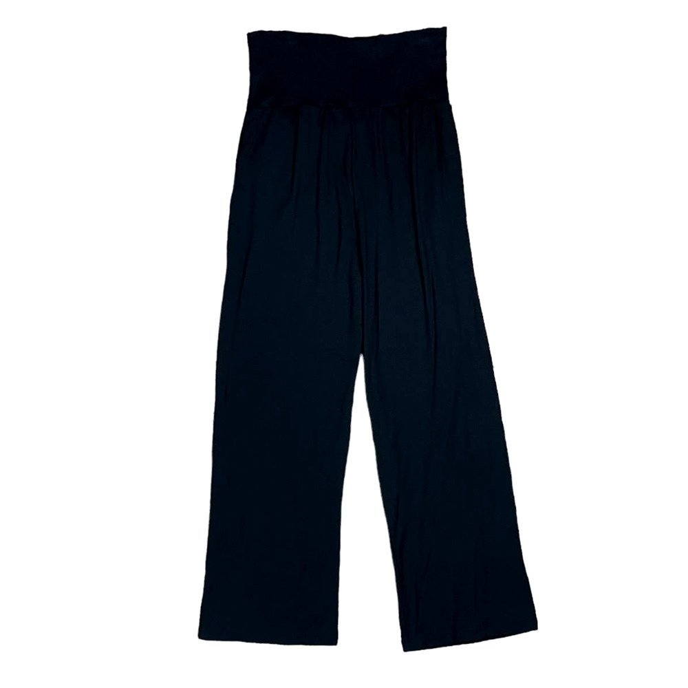 Soft & Cozy Loungewear NWT Black Wide Leg High Waist Lounge Palazzo Pants - Picture 2 of 9